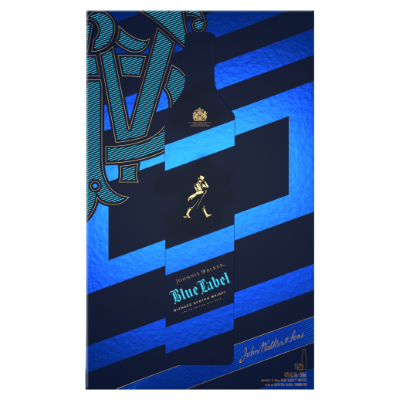 Johnnie Walker Blue with 2 Crystal Glasses 750ml
