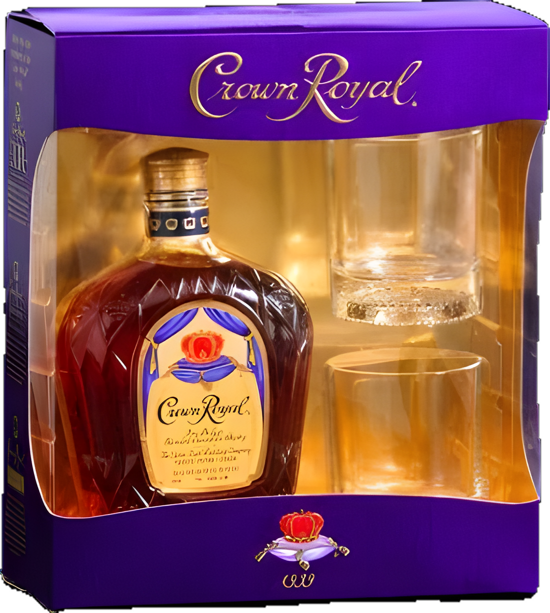 Crown Royal Canadian Whisky (750ml) Gift Set with Two Glasses