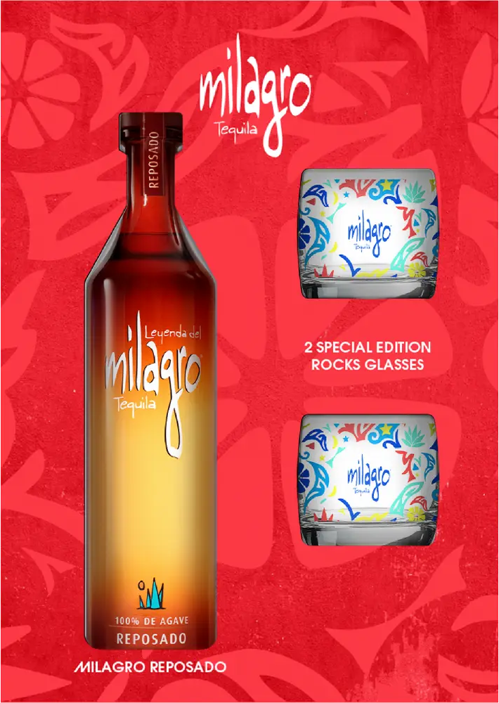 Milagro Reposado with Glass 750ml