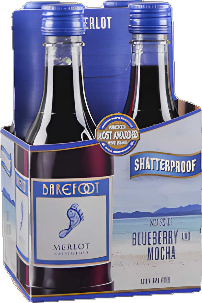 Barefoot Merlot 4PK 187ml