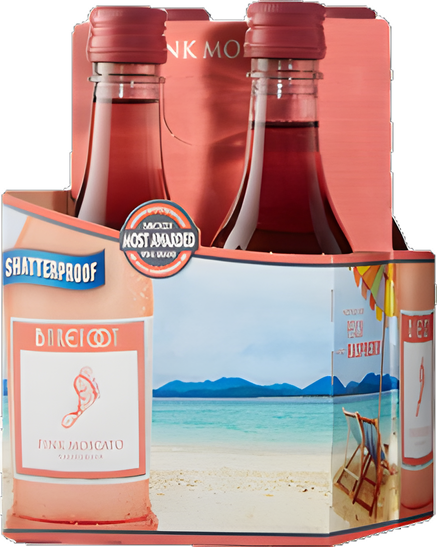 Barefoot Pink Moscato 4PK 187ml