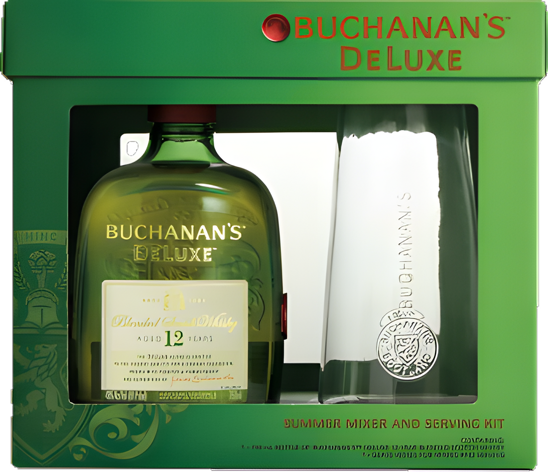 Buchanan's DeLuxe Aged 12 Years Blended Scotch Whisky 750ml Bottle with a Branded Carafe